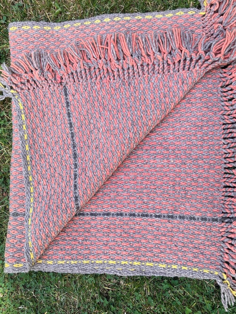 Handwoven Wool Mexican Shawl Rebozo Natural Dye